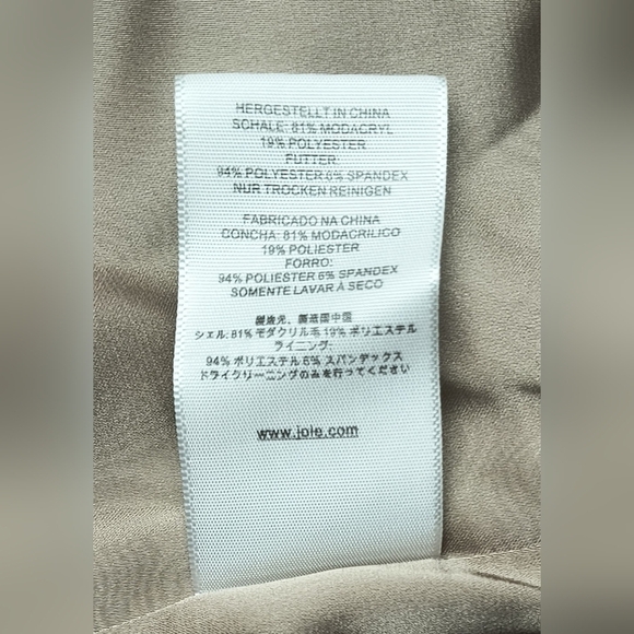 Joie Super Soft Faux Fur V Neckline Festival Boho Neutral Tan Clasped Vest XS - Picture 7 of 10